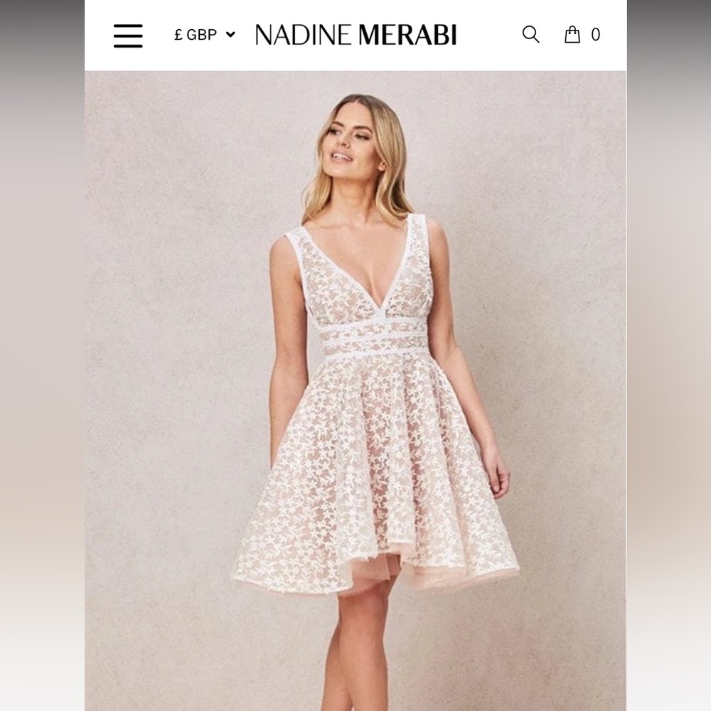 BNWT NADINE MERABI Daisy White dress